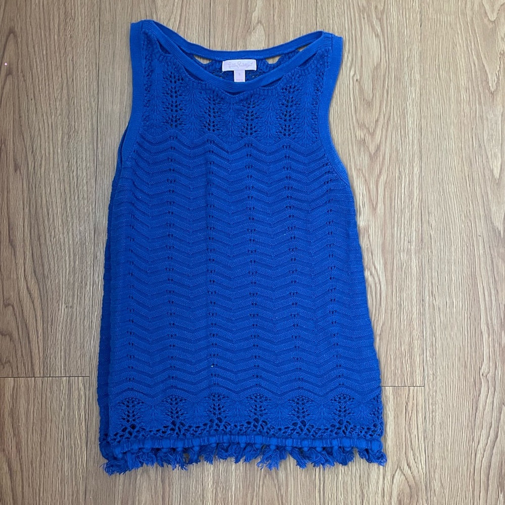 Lilly Pulitzer blue knit top